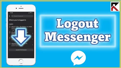 how to logout from messenger in iphone|sign out of facebook for iphone.